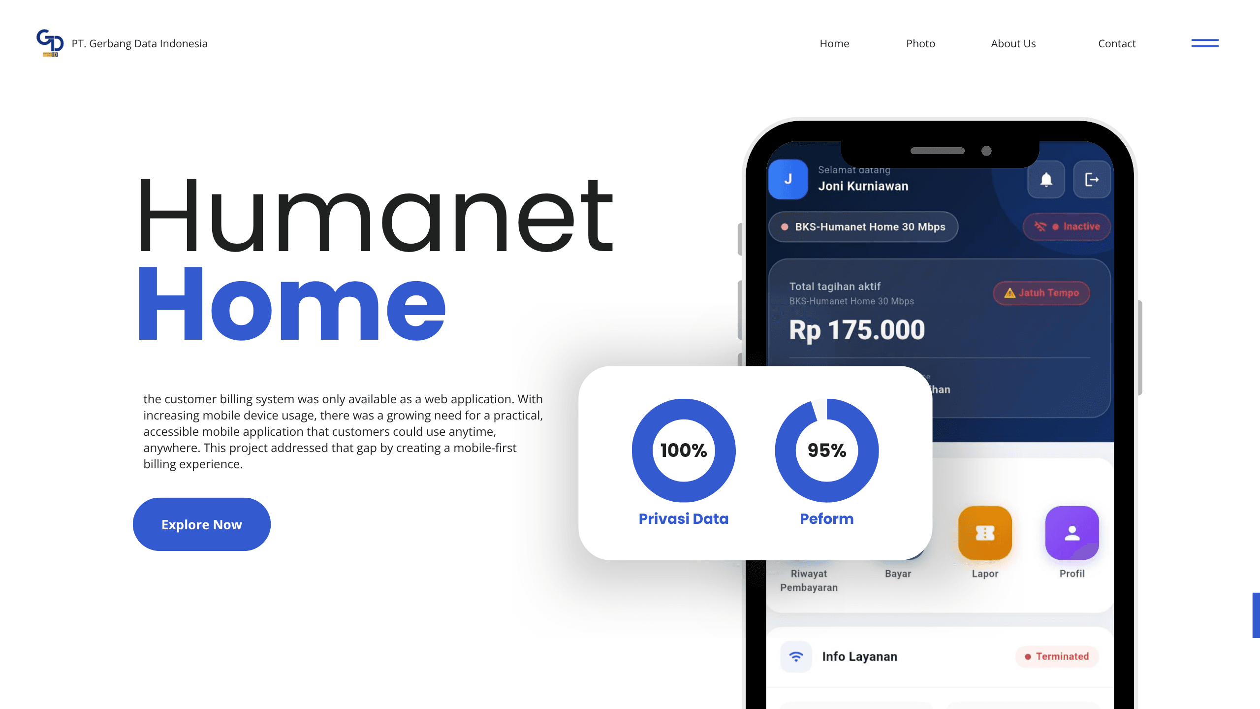 Customer Billing Mobile App