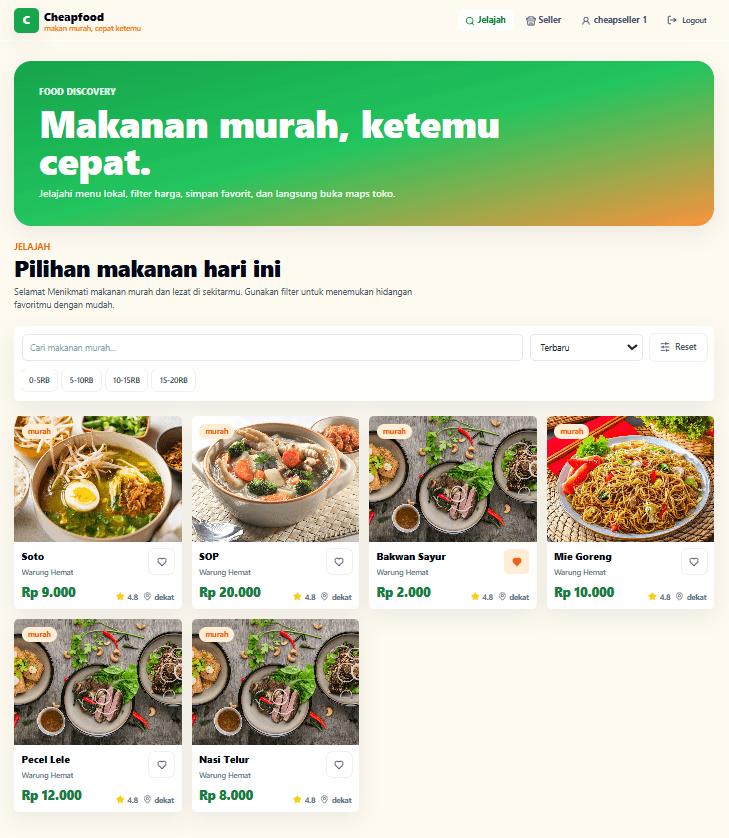 CheapFood — Nearby Food & Store Discovery Platform