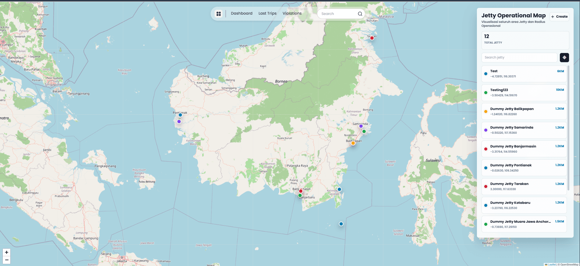 Jetty management page