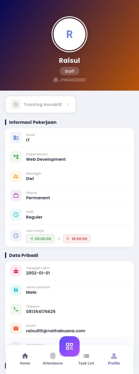 Employee profile