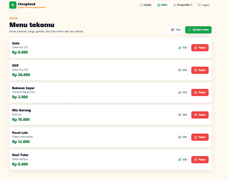 Seller dashboard overview