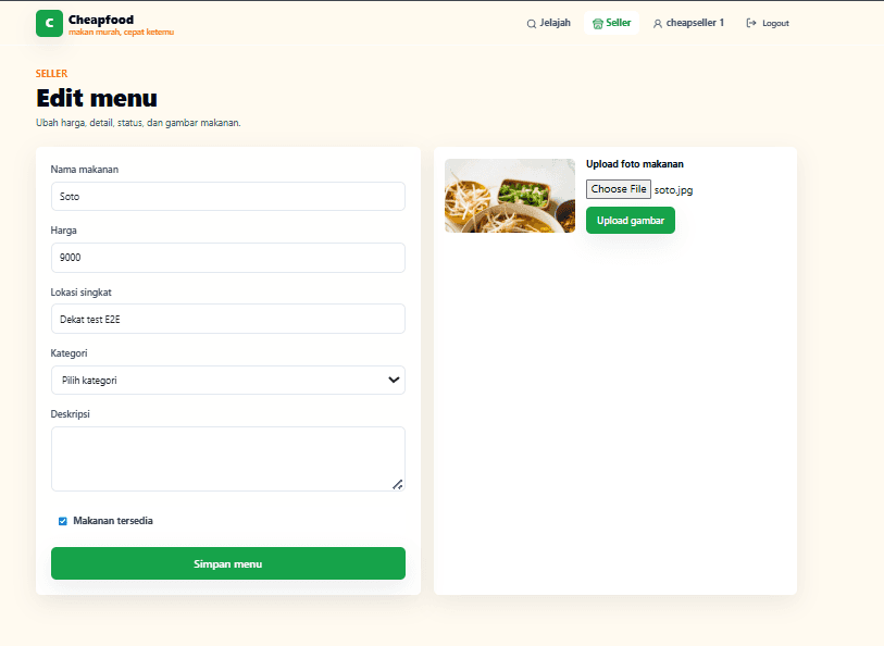 Seller store profile management